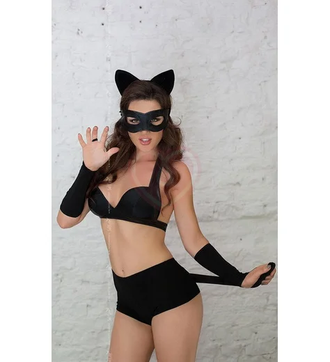 Костюм сексуальной чёрной кошечки фото 1