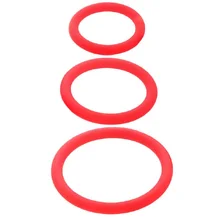 Набор эрекционных колец ToyFa Black&Red красный