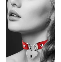 Чокер с замком сердце Bijoux Pour Toi красный