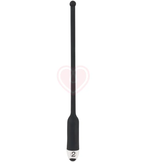 Вибратор для уретры с шариком Silicone Dilator Extra Long чёрный фото 1