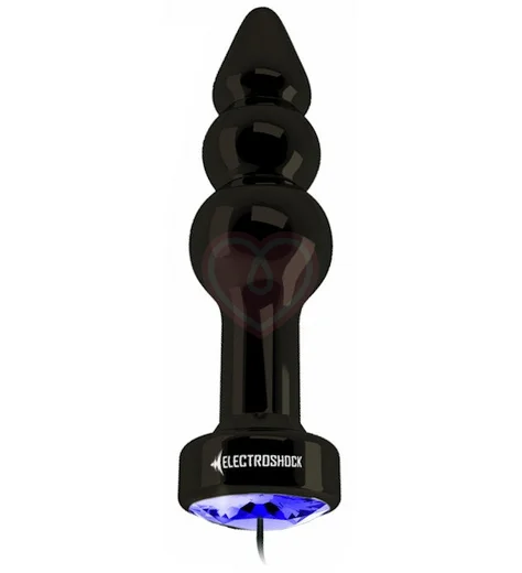 Анальная пробка с электростимуляцией Shots Butt Plug Ribbed фото 1