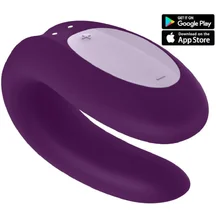 Вибратор для пар с управлением от приложения Satisfyer Double Joy фиолетовый