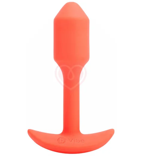 Утяжелённая вибропробка b-Vibe Vibrating Snug Plug 1 мини оранжевая фото 1