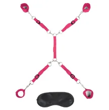 Набор для фиксации на кровати Lux Fetish Bed Spreader розовый