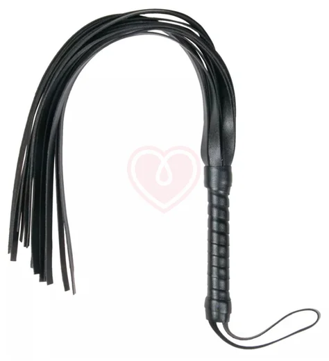 Небольшой чёрный флоггер Small Leather Flogger фото 1