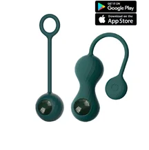 Набор для тенировок Кегеля Magic Motion Crystal Duo тёмно-зелёный