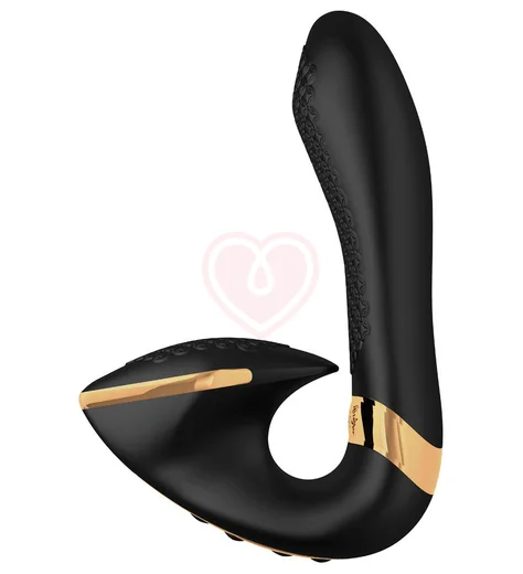 Вибратор с клиторальным кончиком Shunga SOYO чёрный фото 1