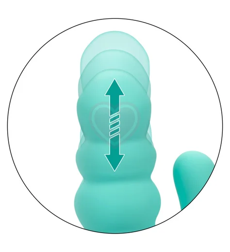 Вибратор с пульсирующей головкой Del Mar Diva бирюзовый фото 5