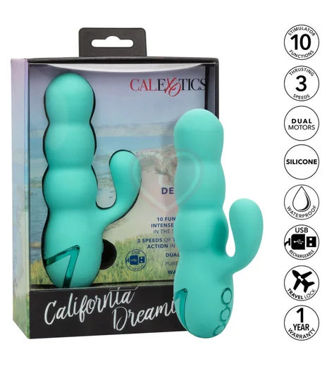 Вибратор с пульсирующей головкой Del Mar Diva бирюзовый фото 7