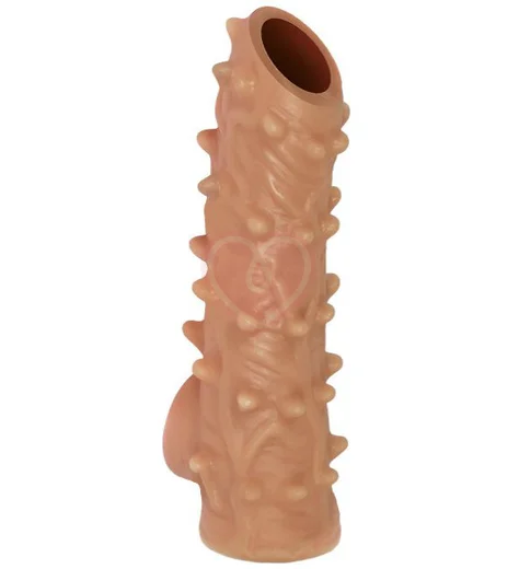 Насадка с открытой головкой и пупырышками Kokos Nude Sleeve NS006-S фото 1