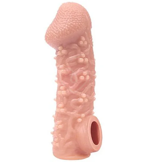 Насадка с пупырышками и отверстием для мошонки Kokos Cock Sleeve CS009-L фото 1