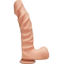 Рельефный фаллоимитатор с мошонкой The D Ragin D 20 см телесный