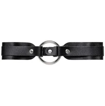 Чокер со скругленными углами и кольцом Pecado BDSM черный