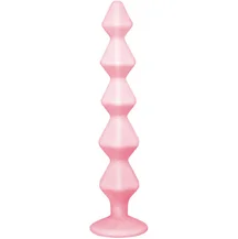 Анальная цепочка с кристаллом Emotions Buddy розовая