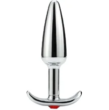 Алюминиевая анальная пробка для ношения Kanikule Large серебряного цвета