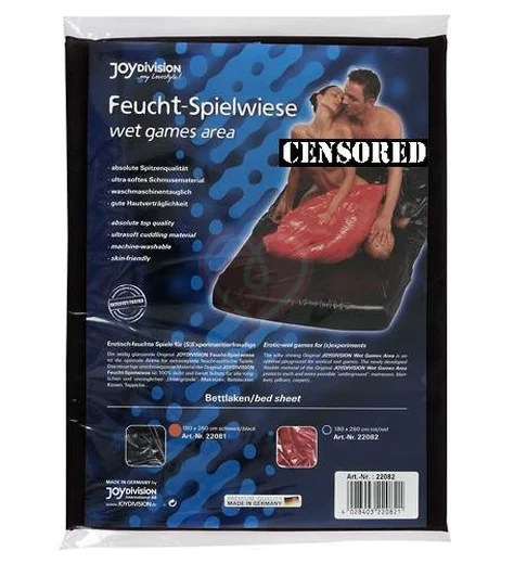 Виниловая простынь на резинке Fetish 180х260 см чёрная фото 1