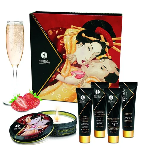 Подарочный набор косметики Shunga Geisha's Secret Клубника и шампанское фото 1