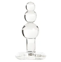 Стеклянная рельефная анальная пробка Sexus Glass Crazy Balls