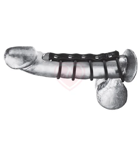 Хомут для члена с 5 эластичными кольцами Rubber Gates of Hell фото 1