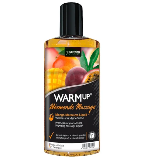 Съедобное разогревающее масло WarmUp Манго и Маракуйя 150 мл фото 1