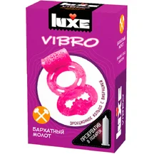 Комплект презерватив и виброкольцо Luxe Vibro Бархатный молот 1 шт