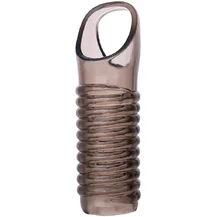 Стимулирующая насадка с открытой головкой ToyFa Xlover 8 см чёрная