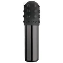 Маленькая вибропуля с двумя насадками Le Wand Bullet чёрный хром