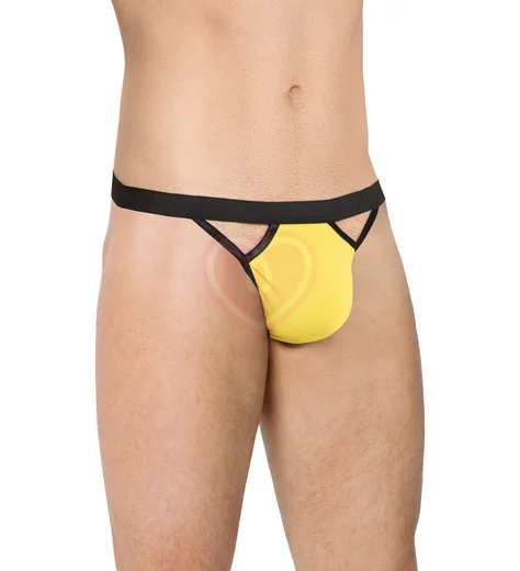 Мужские трусы открытые сзади чёрно-жёлтые фото 1