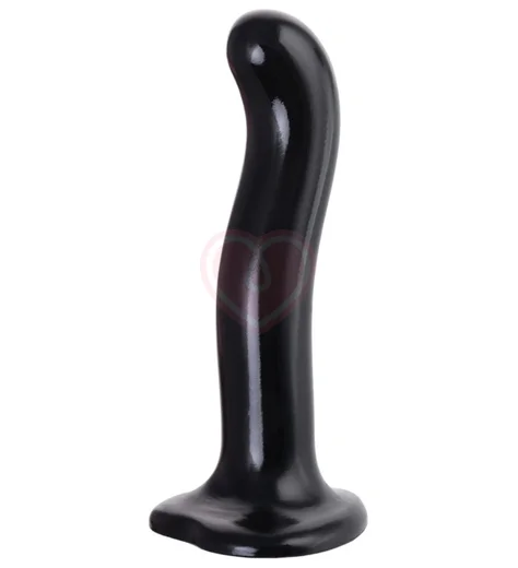 Фаллоимитатор с изгибом и присоской Strap-on-me XL чёрный 20 см фото 1