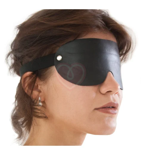 Широкая маска на глаза на пряжке Лунный Свет чёрная фото 1