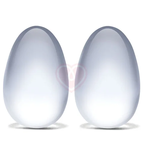 Набор из 2 вагинальных шариков из стекла Glass Yoni Eggs Set фото 1