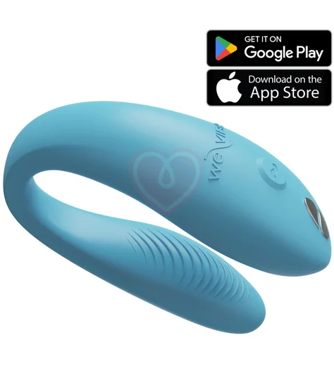 Вибратор для пар We-Vibe Sync Go голубой фото 1