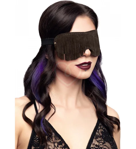 Закрытая велюровая маска Pecado BDSM 19,5 см шоколадная фото 2