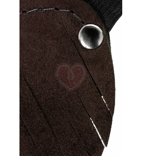 Закрытая велюровая маска Pecado BDSM 19,5 см шоколадная фото 3