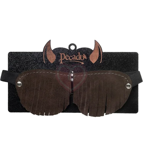 Закрытая велюровая маска Pecado BDSM 19,5 см шоколадная фото 4