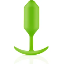 Утяжелённая анальная пробка для ношения b-Vibe Snug Plug 3 средняя лайм