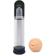 Вакуумная помпа с мастурбатором ротик Lux Fetish Blowjob Auto Sucker Penis Enlarger Pump