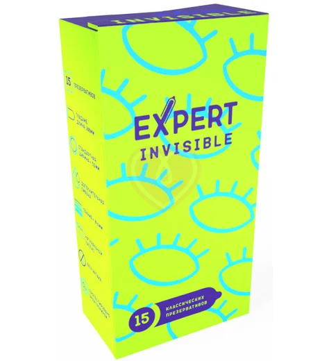 Ультратонкие презервативы Expert Invisible 15 шт фото 1