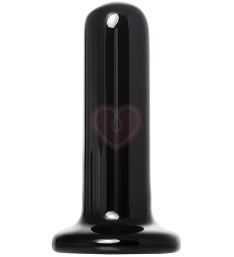 Стеклянный мини-вибратор Sexus Glass чёрный фото 1