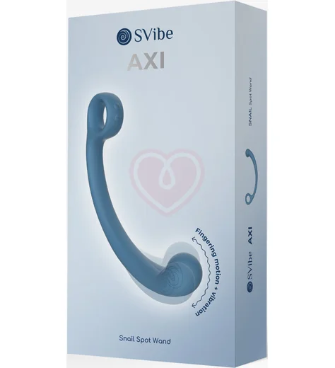 Вибратор с массажной головкой SVibe AXI Snail Spot Wand голубой фото 6