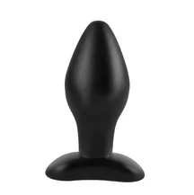 Огромная анальная пробка Pipedream Large Silicone Plug чёрная