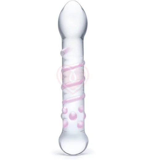 Прозрачный фаллос с розовой спиралькой Spiral Staircase фото 1