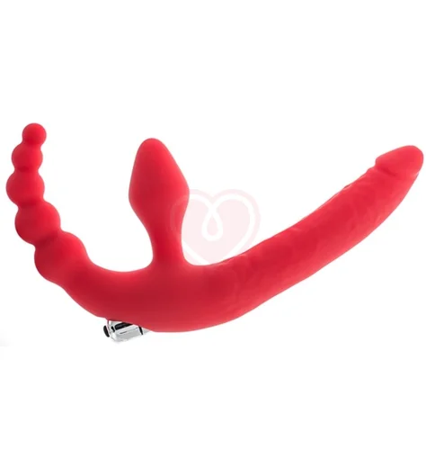 Страпон безремневой ToyFa Black&Red красный фото 1