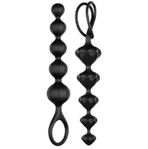 Набор из 2 анальных цепочек Satisfyer Beads чёрный