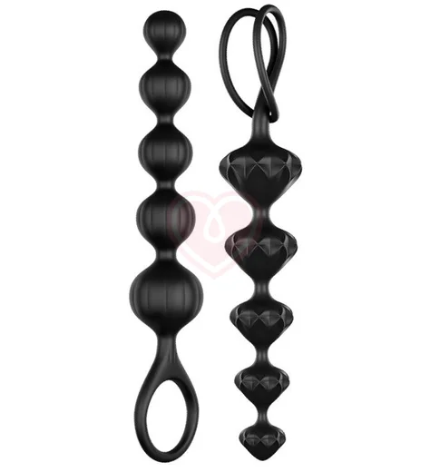 Набор из 2 анальных цепочек Satisfyer Beads чёрный фото 1