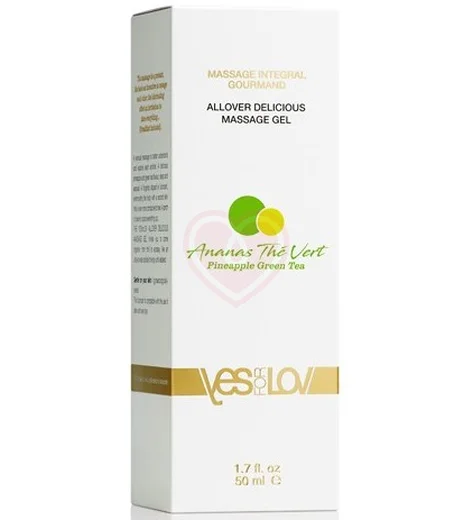 Лубрикант 3 в 1 YESforLOV Allover Delicious Massage Gel Ананас и зелёный чай 50 мл фото 2