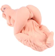 Мастурбатор куколка с тремя отверстиями Kokos Valentina с двойным слоем и вибрацией