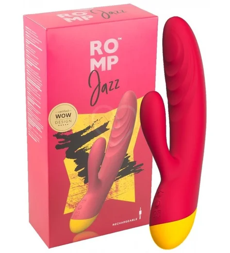 Вибратор с клиторальным стимулятором Romp Jazz Rabbit Vibrator розовый фото 3