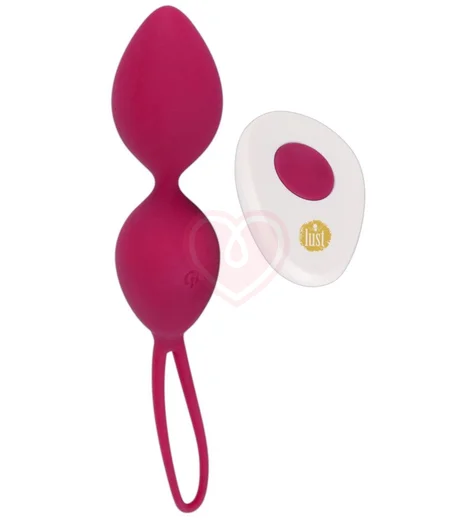 Вагинальные шарики с вибрацией и пультом Lust Love Balls розовый фото 1