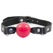 Кляп Лунный Свет на чёрном ремешке с красным шариком